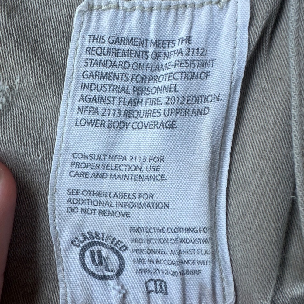 Carhartt FR Work Shirt Mens 2XL Gray Fair Flame Resistant Patch Utility 294-62 - Picture 4 of 9